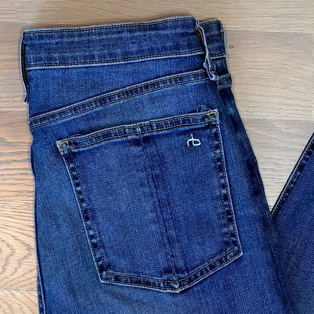 Rag & Bone Nina High Rise Ankle Cigarette Jeans Dark Wash Women’s Size 27